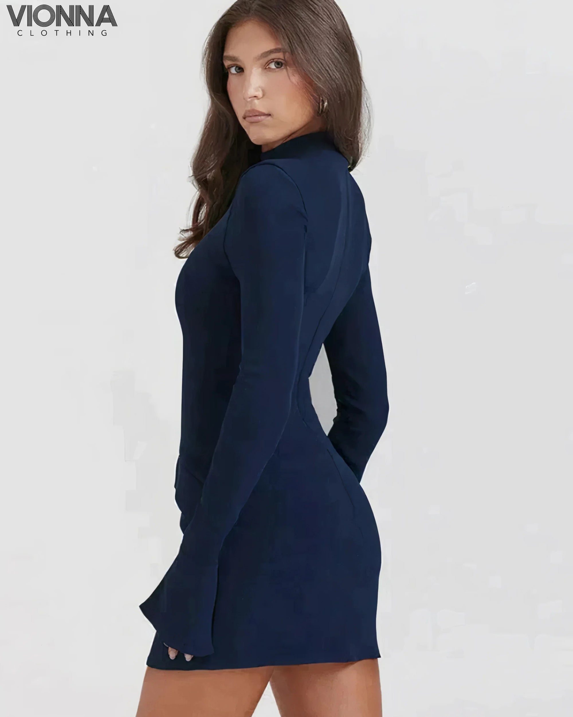 Robe élégante à manches longues en polyester Vêtements et accessoires > Vêtements
