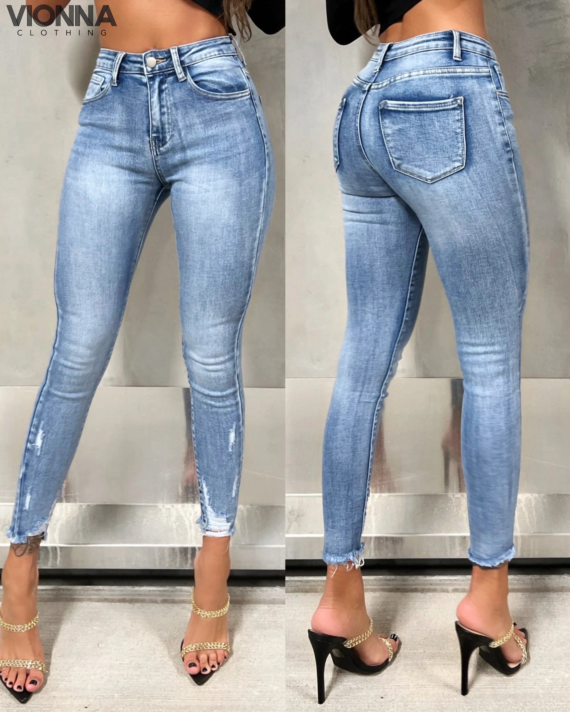 Bridget - Jean skinny extensible haut
