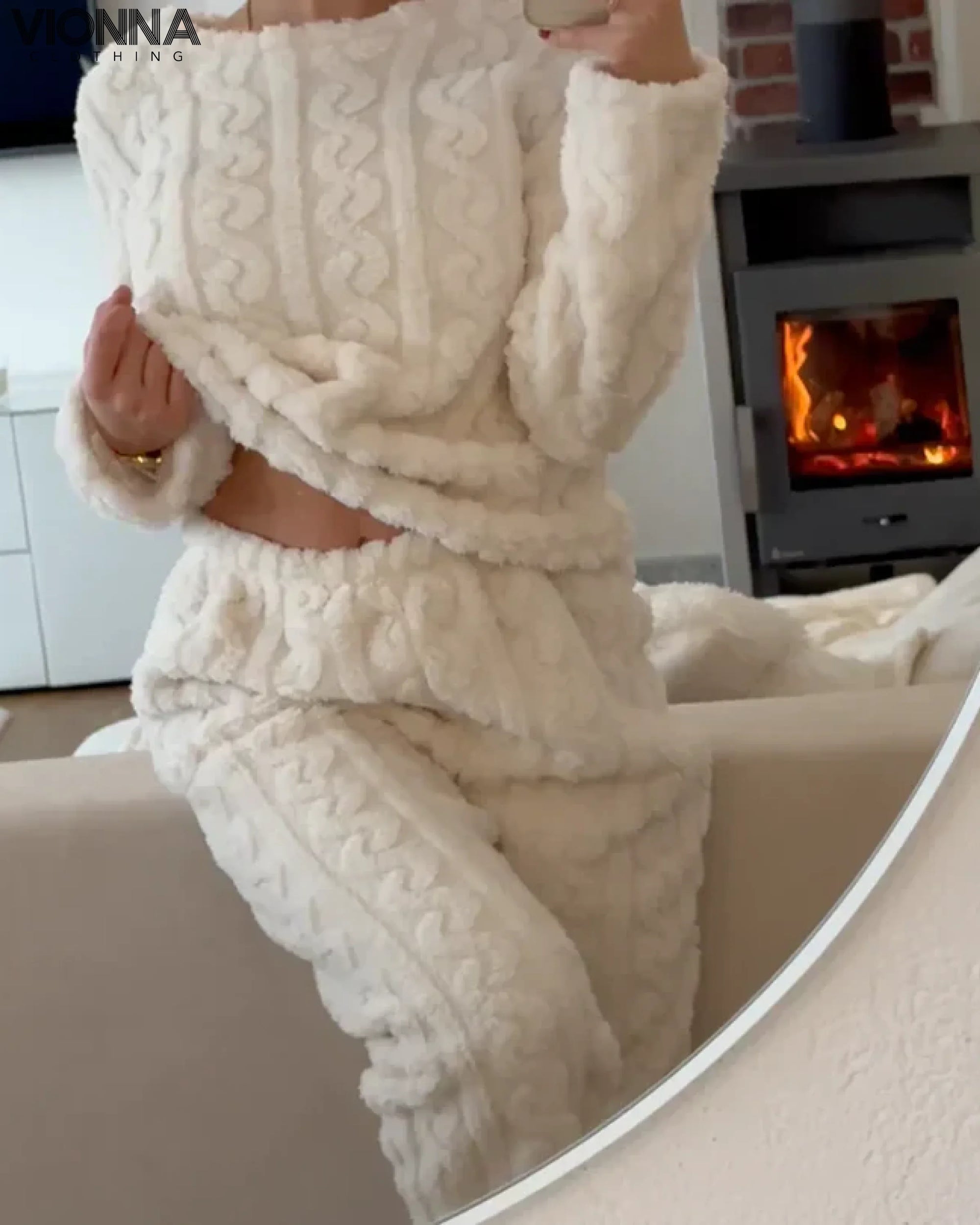 Pyjama Wintersoft Ivory White / S Hoodies & Sweatshirts