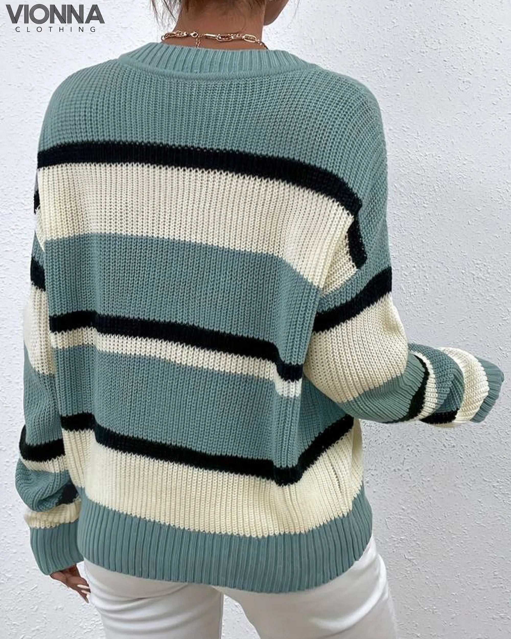 Carrie - Pull tricoté à col en V Pull