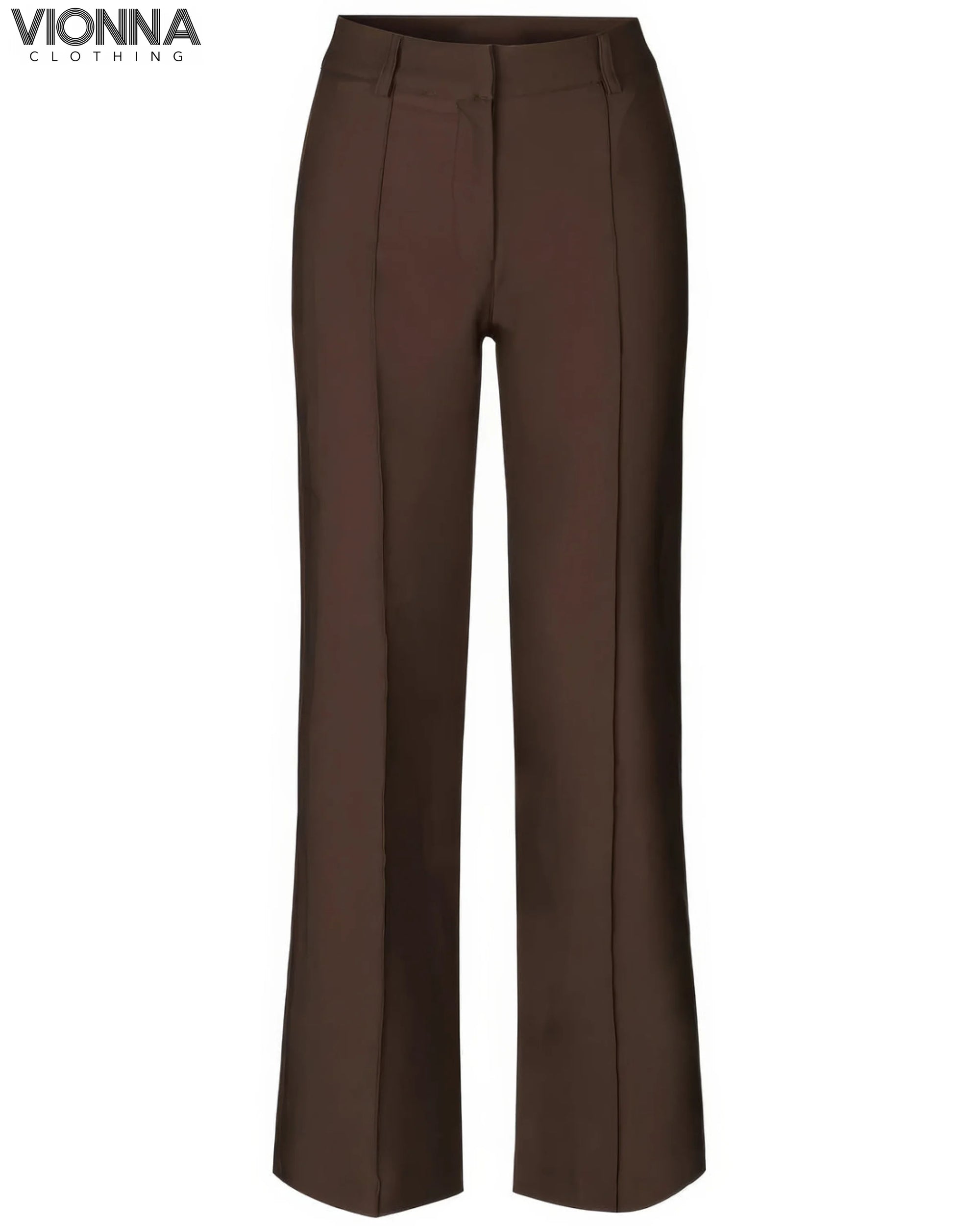 Cillian - Pantalon élégant pour dames Marron / Xs Pantalon