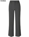 Cillian - Pantalon élégant pour dames Gris / Xs Pantalon