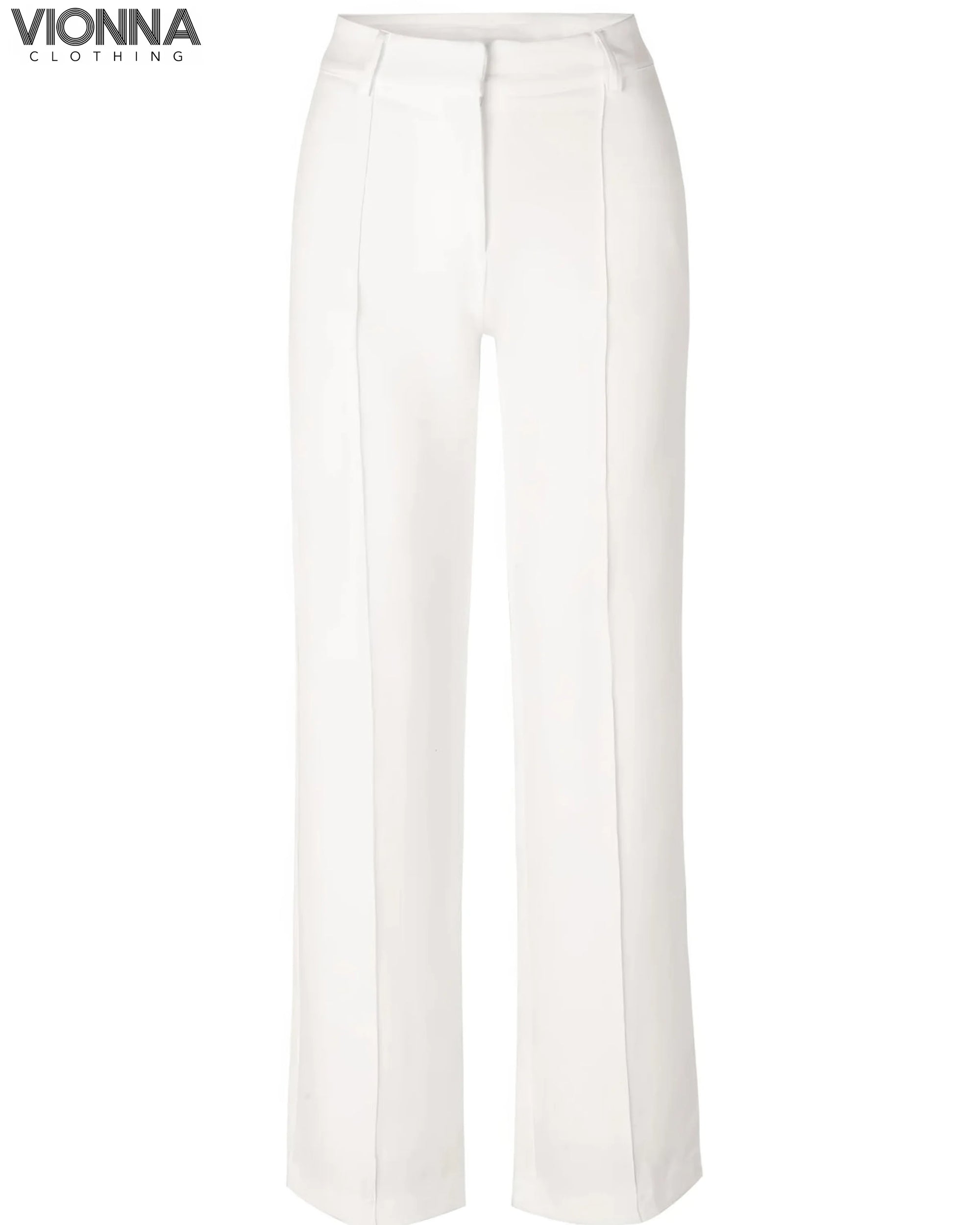 Cillian - Pantalon élégant pour dames Blanc / Xs Pantalon