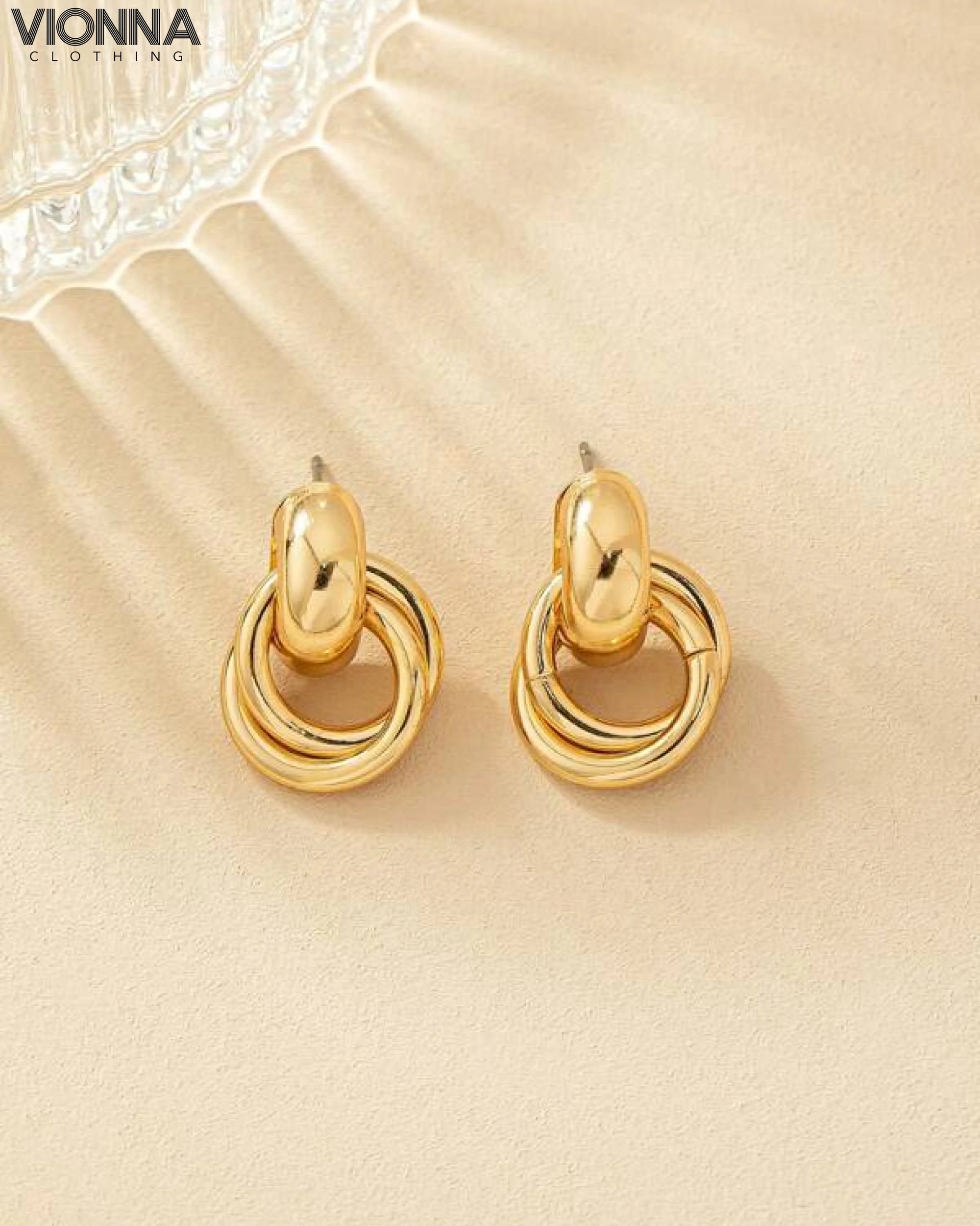 1Paire de boucles d'oreilles métalliques en forme de bouton pour une utilisation quotidienne par les femmes