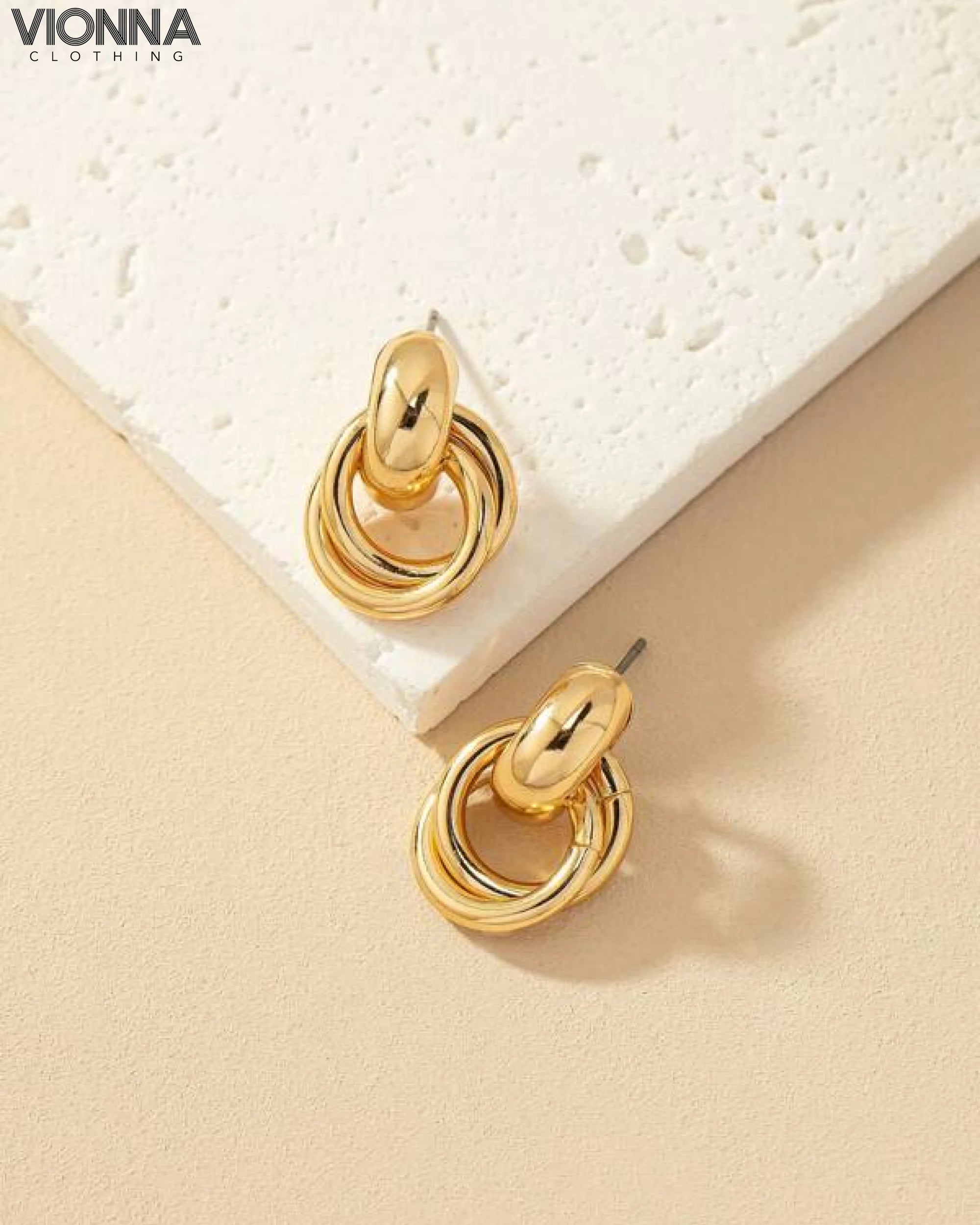1Paire de boucles d'oreilles métalliques en forme de bouton pour une utilisation quotidienne par les femmes