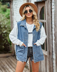 Gilet Denim Femme | Coton Casual & Trendy Bleu / S Vêtements Accessoires > Vestes Gilets
