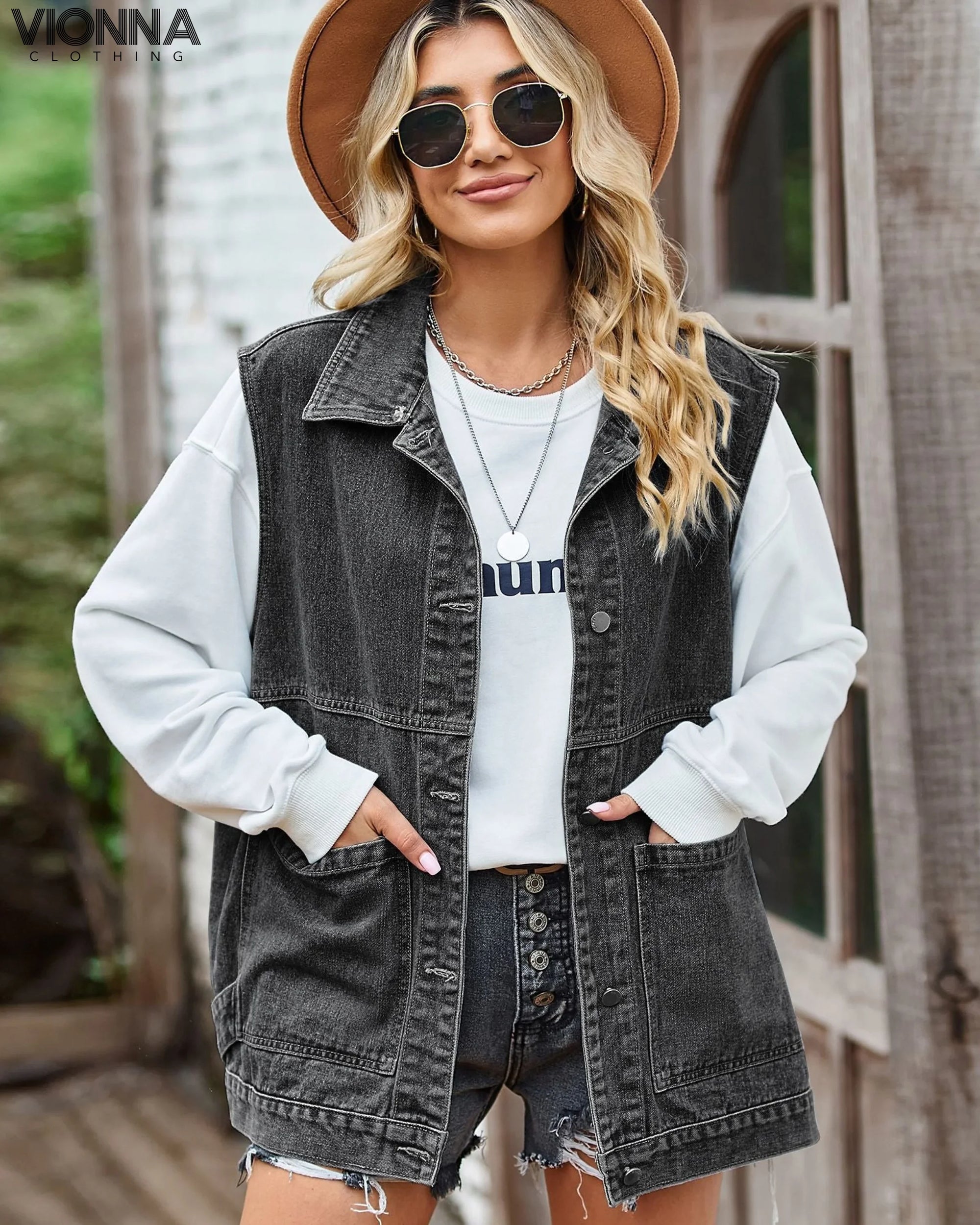 Gilet Denim pour femme | Coton Casual & Trendy Vêtements Accessoires > Vestes Vestons