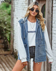 Gilet Denim pour femme | Coton Casual & Trendy Vêtements Accessoires > Vestes Vestons