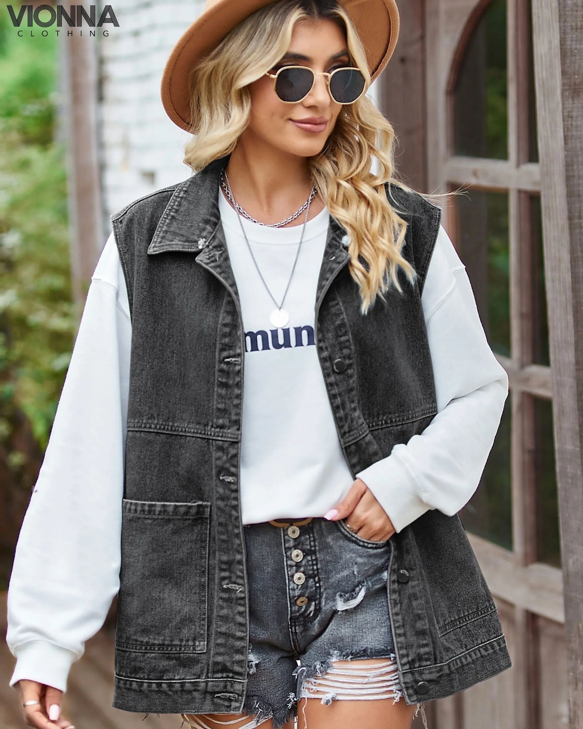 Gilet Denim pour femme | Coton Casual & Trendy Vêtements Accessoires > Vestes Vestons