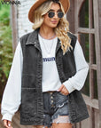 Gilet Denim pour femme | Coton Casual & Trendy Vêtements Accessoires > Vestes Vestons