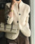 Delta - Cardigan en cachemire beige / Cardigan taille unique