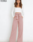 Dorothy - Pantalon léger en lin doux Rose / Xs Pantalon en lin