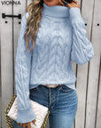 Elina Elegant Knitted Sweater Jumpers & Sweaters