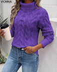 Elina Elegant Knitted Sweater Jumpers & Sweaters