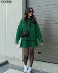 Elsie Knitted Set (Top + Skirt) Chandails et cardigans