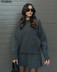 Elsie Knitted Set (Top + Skirt) Chandails et cardigans