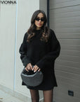 Elsie Knitted Set (Top + Skirt) Black / Xs Sweaters & Cardigans