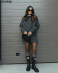 Elsie Knitted Set (Top + Skirt) Chandails et cardigans