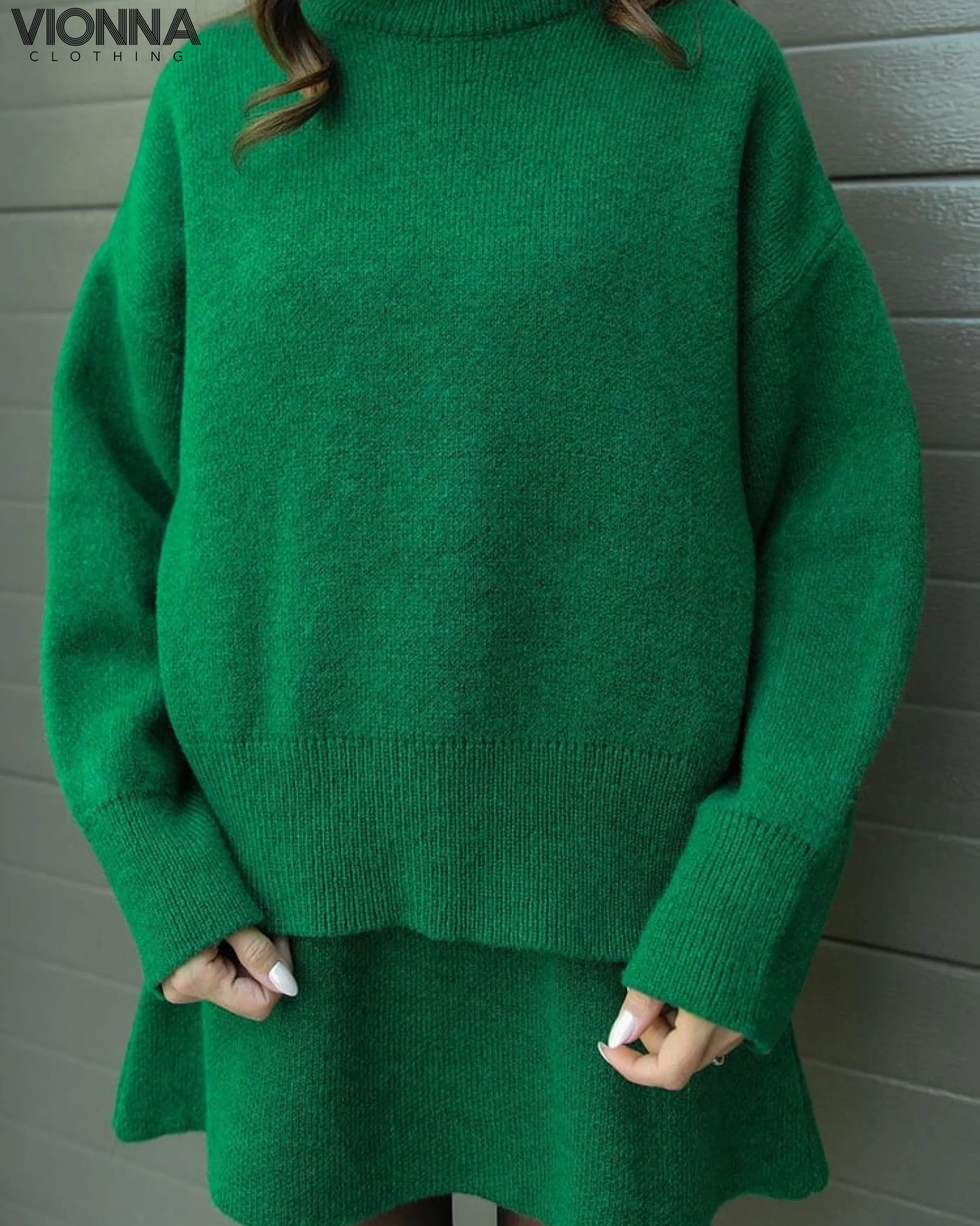 Elsie Knitted Set (Top + Skirt) Chandails et cardigans