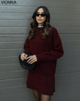 Elsie Knitted Set (Top + Skirt) Chandails et cardigans