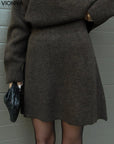 Elsie Knitted Set (Top + Skirt) Chandails et cardigans