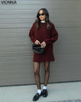 Elsie Knitted Set (Top + Skirt) Chandails et cardigans