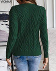 Fabienne- Pull en tricot décontracté pour femmes avec motif tressé