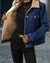 Veste en denim avec doublure en sherpa | coton/polyester Prêt pour l'hiver et moderne Bleu / S Vêtements et accessoires >