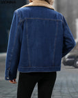 Veste en denim avec doublure en sherpa | coton/polyester Prêt pour l'hiver et à la mode Vêtements et accessoires > Vêtements