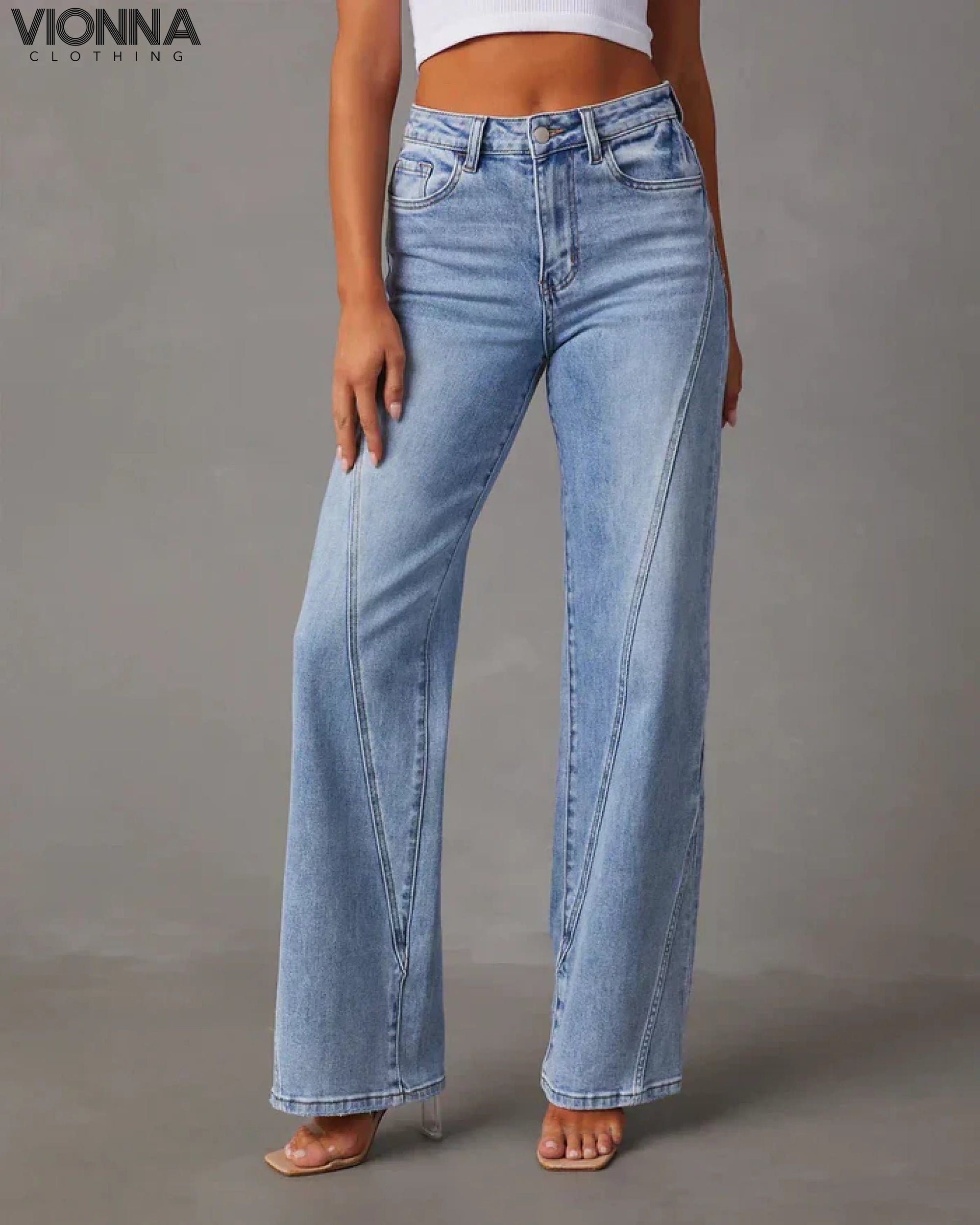 Florencia - Jean en denim à jambe large