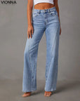 Florencia - Jean en denim à jambe large