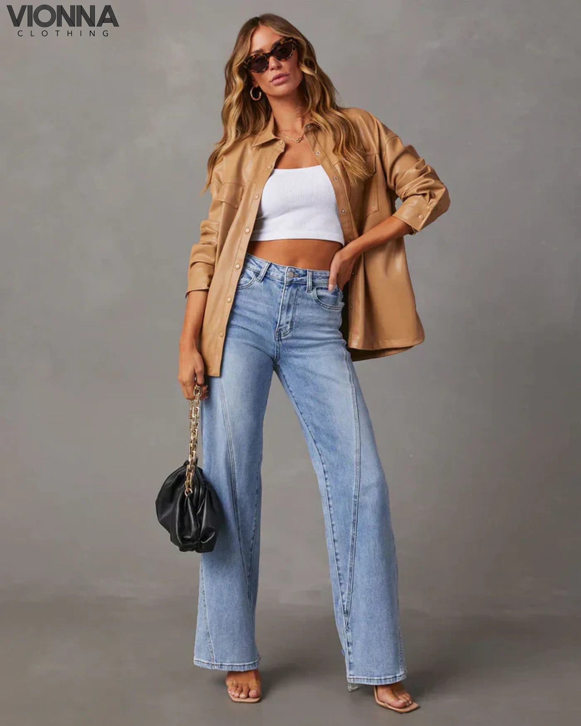 Florencia - Jean en denim à jambe large
