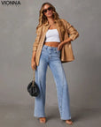 Florencia - Jean en denim à jambe large