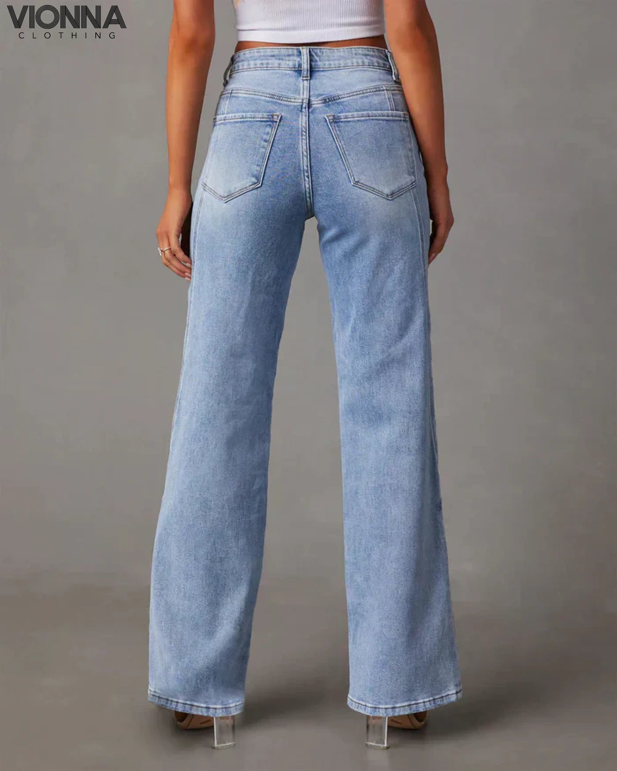 Florencia - Jean en denim à jambe large
