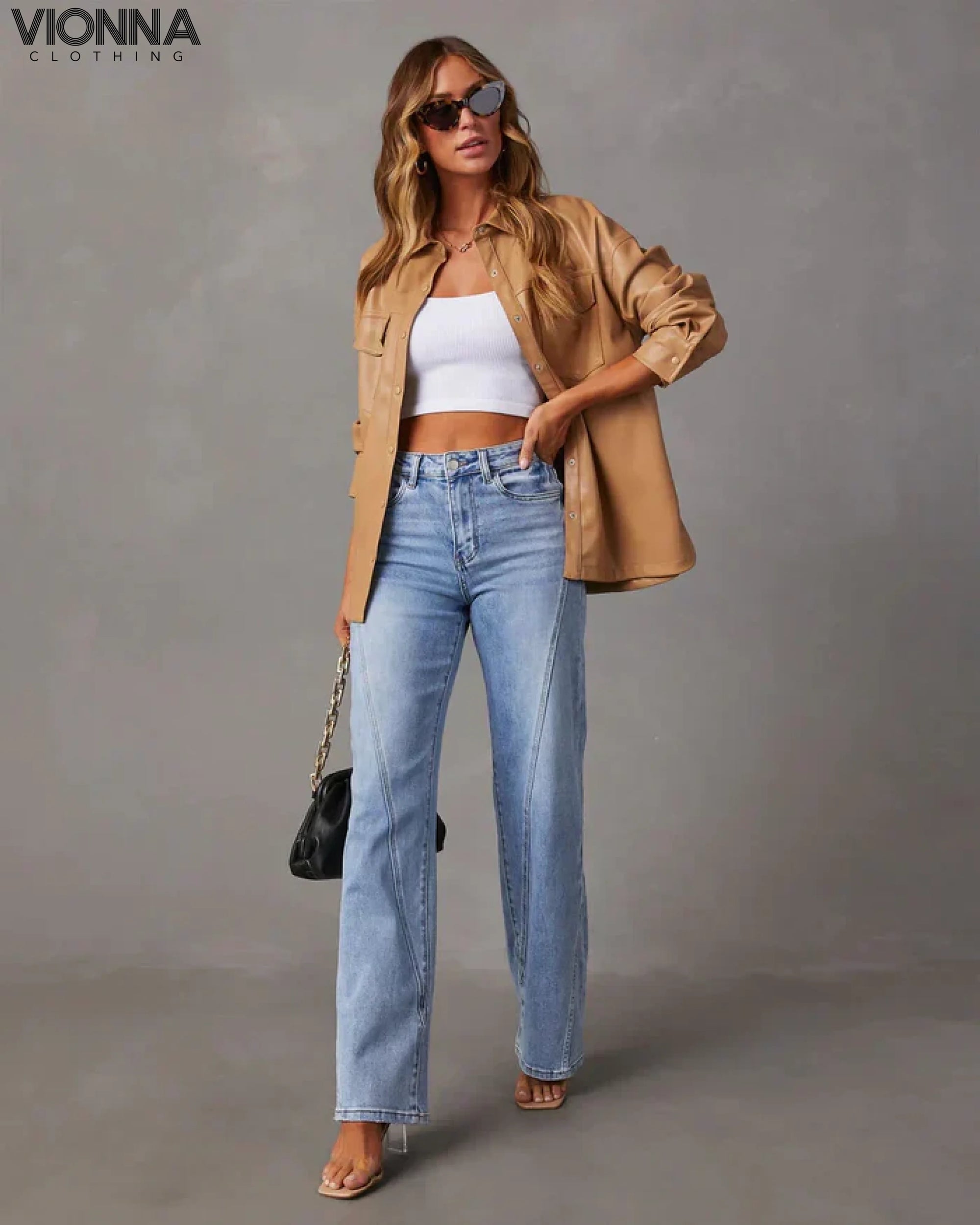 Florencia - Jean en denim à jambe large