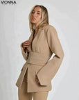 Gia - Blazer polyvalent Beige / Xs