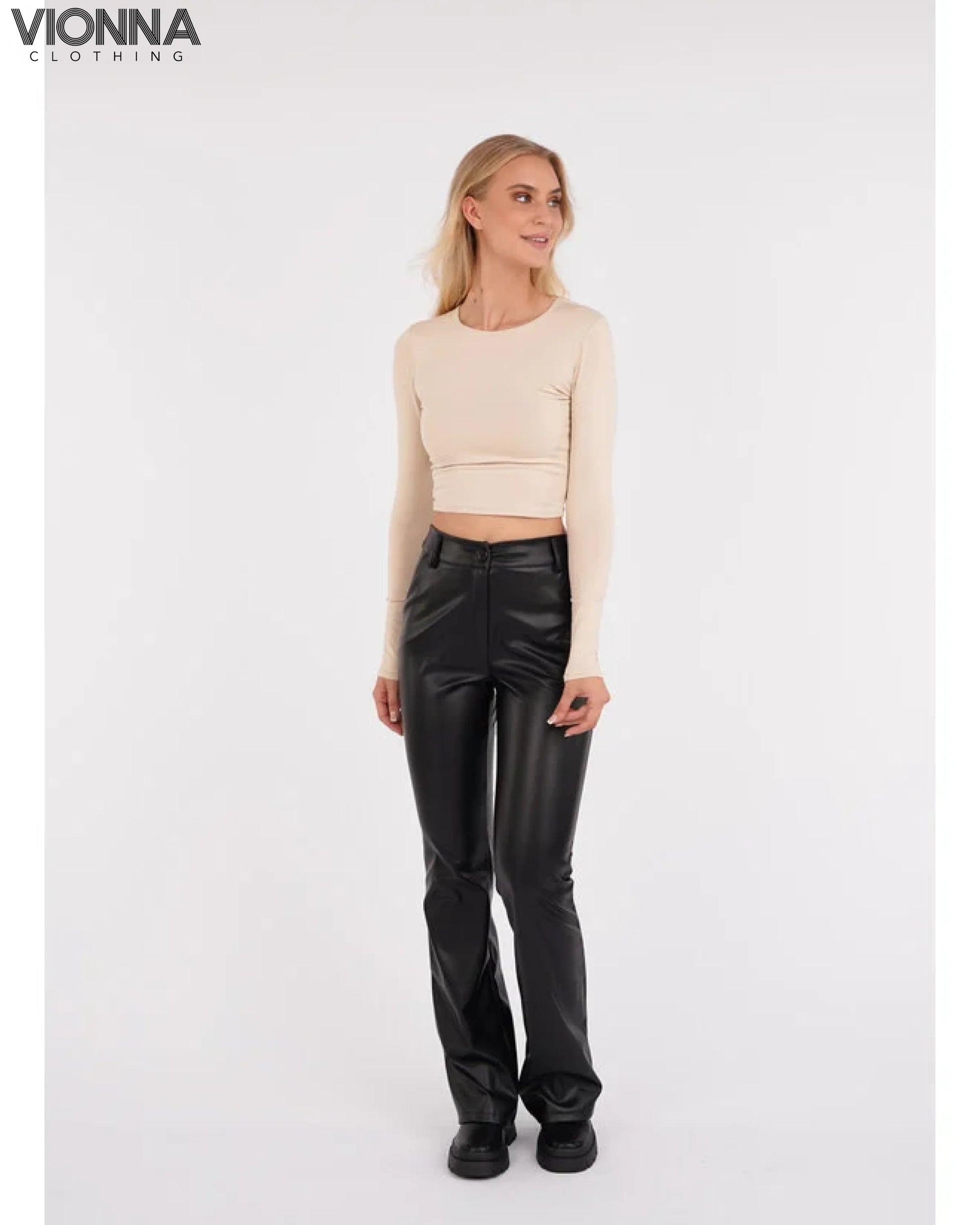 Gregoria - Pantalon en cuir élégant pantalon en cuir