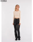 Gregoria - Pantalon en cuir élégant pantalon en cuir