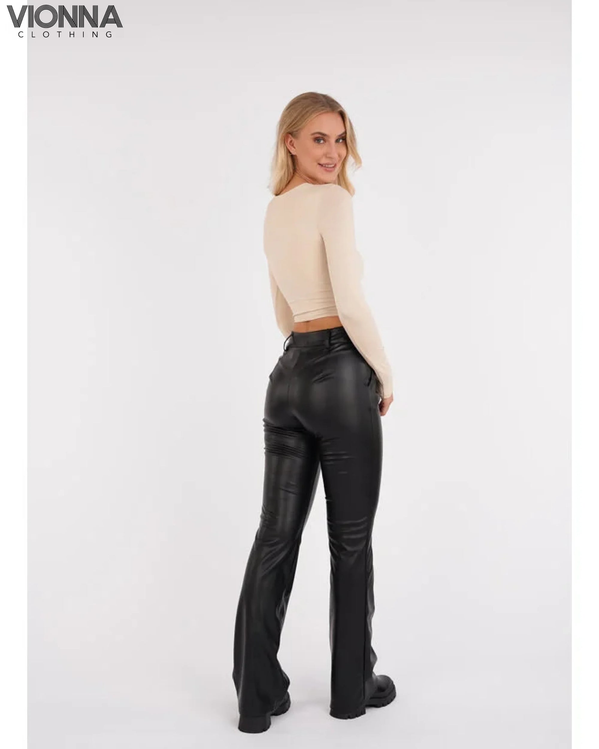 Gregoria - Pantalon en cuir élégant pantalon en cuir