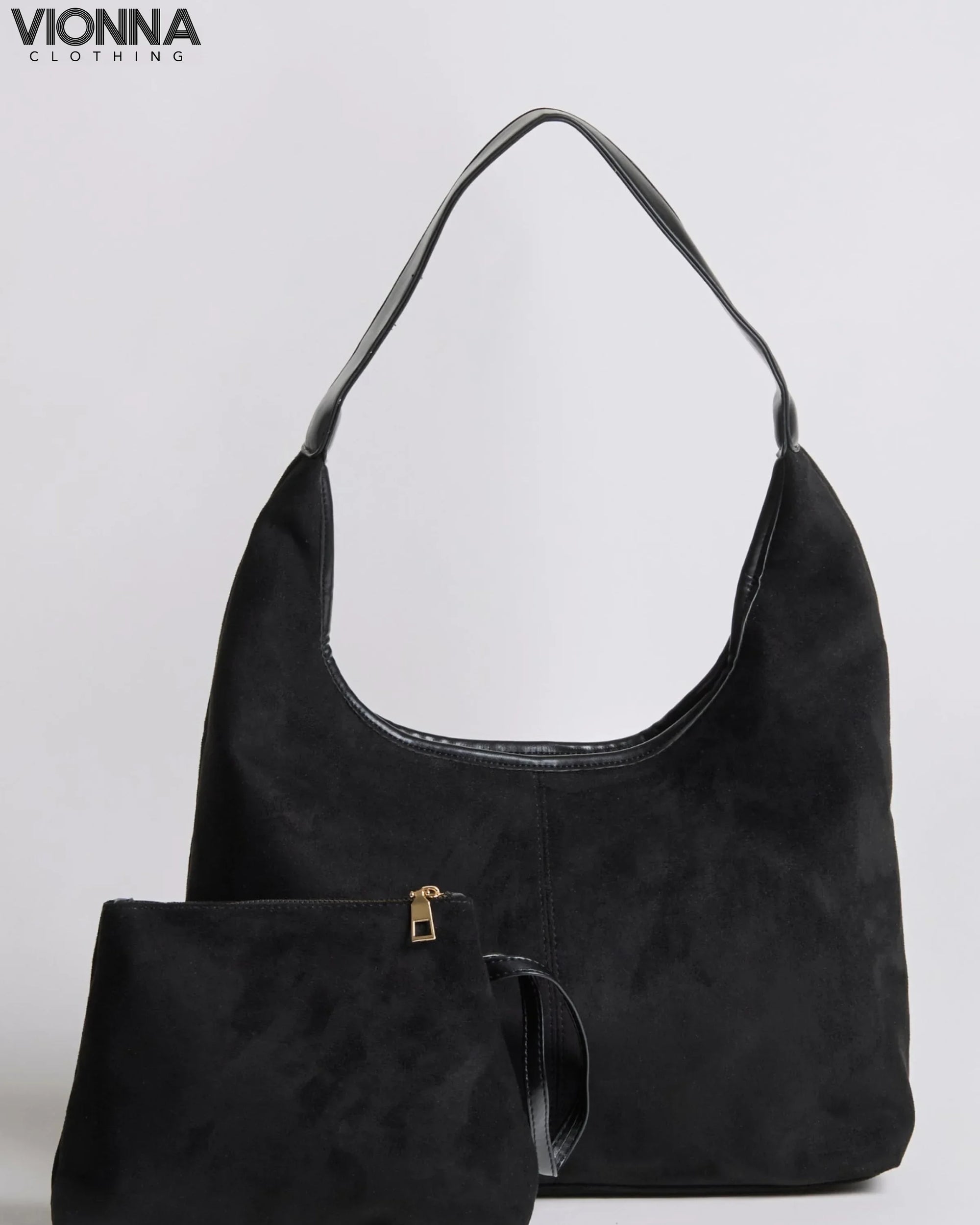 Jady | Sac à main en daim Noir