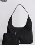 Jady | Sac à main en daim Noir