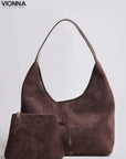 Jady | Sac fourre-tout en daim Châtaigne Marron