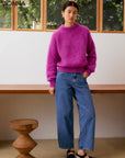 Jane | Pull en mohair de luxe Violet / S