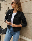 Jasna - Veste courte en jean noir / Veste Xs