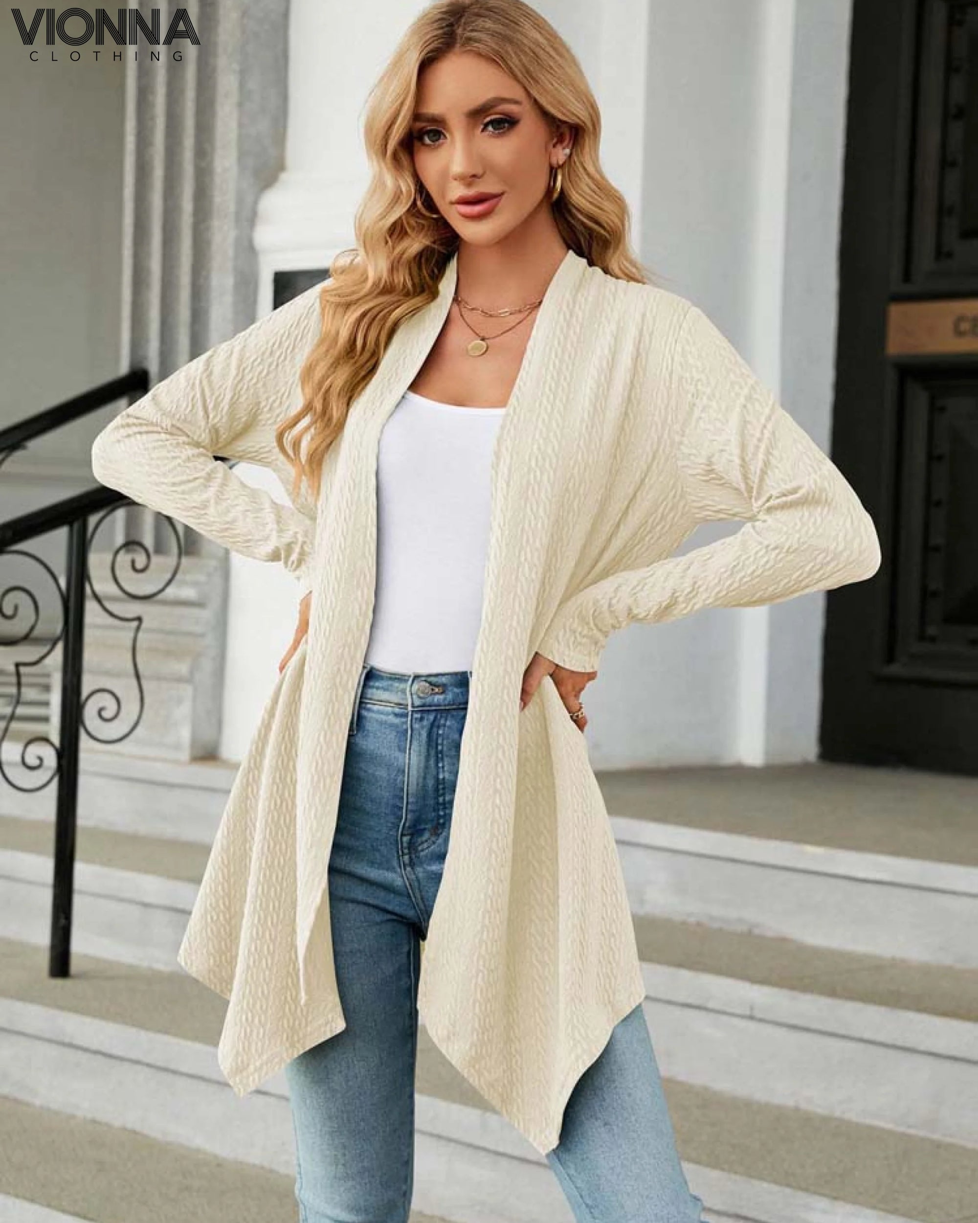 Jhea - Cardigan en maille unie Cardigan