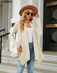 Jhea - Cardigan tricoté uni Abricot / S Cardigan