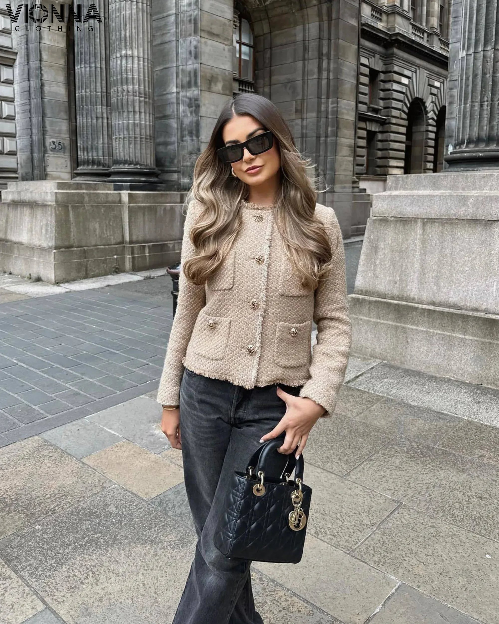 Judita - Veste Jas courte en tweed