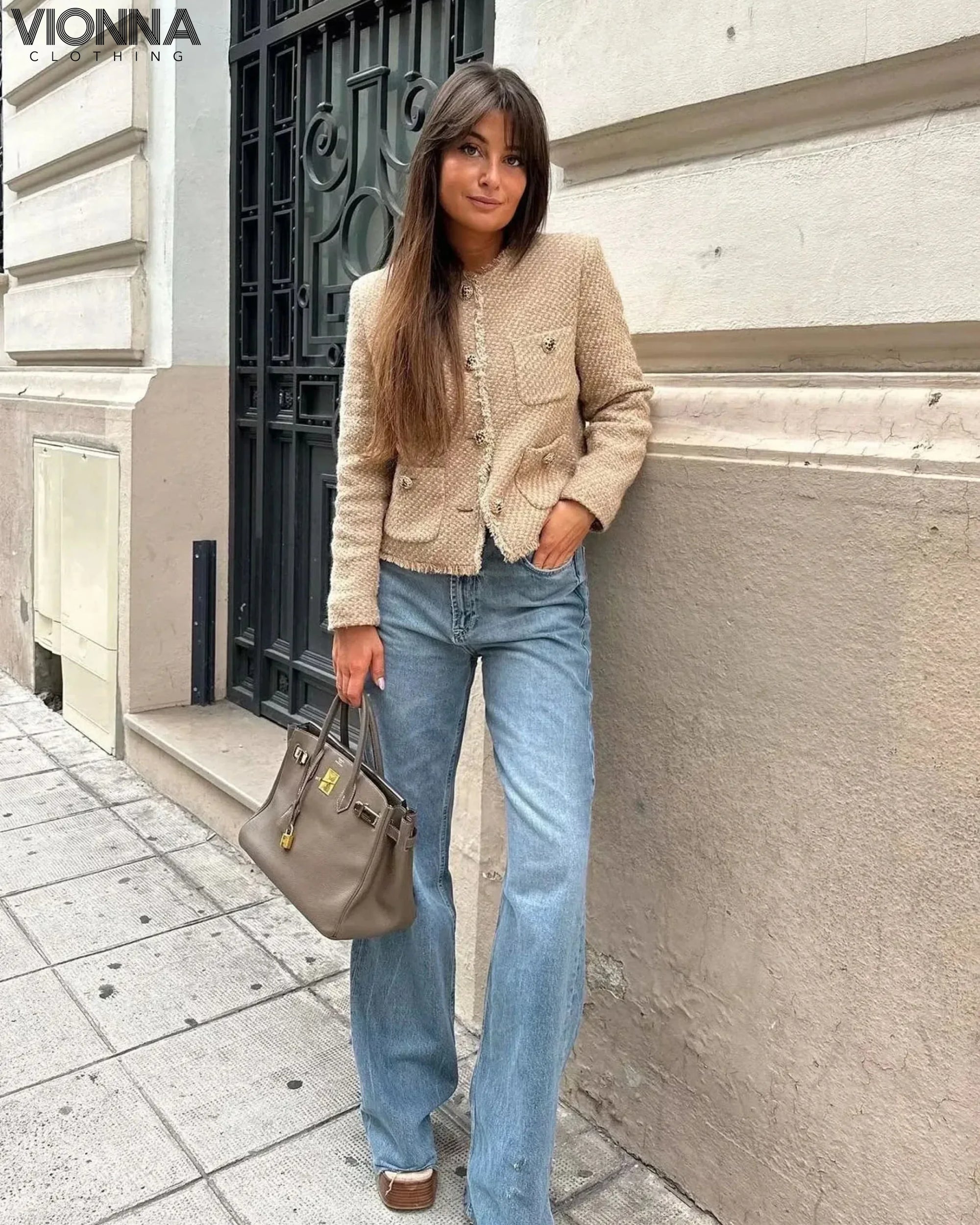 Judita - Veste Jas courte en tweed