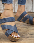 Kayla - Sandales d'été orthopédiques Bleu / 36 Sandales