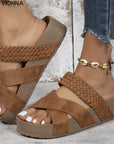 Kayla - Sandales d'été orthopédiques Marron / 36 Sandales